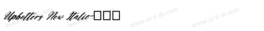 Upbolters New Italic字体转换